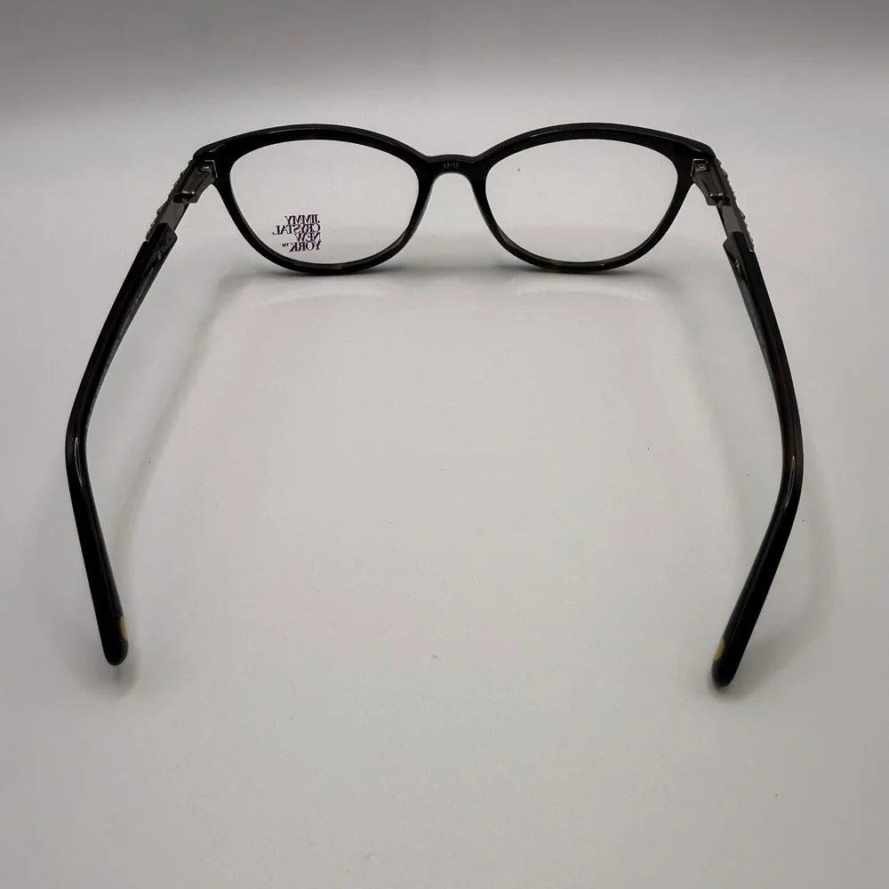 NEW JIMMY‎ CRYSTAL Parnassus Tortoise Womens Semi Cat Eye Eyeglasses 53-17-135